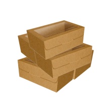 Boîte à biscuits en kraft 19,5 x 11 x 7,5 cm - Pastkolor - 5 pcs.