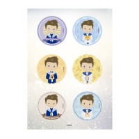 Gaufrette comestible Première Communion mini disques gaufrette enfant Zéro 5,8 cm - 6 unités