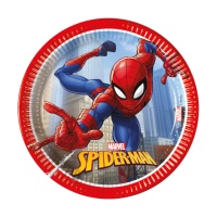 Spiderman dans la ville assiettes 19,5 cm - 8 pcs.