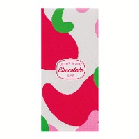 Boîte pour tablette de chocolat motif vagues magenta, 16 x 7,5 x 2,5 cm - lot de 5