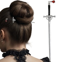Pince à cheveux épée gothique 19 cm