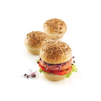 Moule à hamburger en silicone 8 cm - Silikomart - 6 cavités