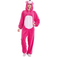 Costume d'ours rose pour adultes