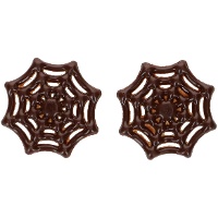 Figurines en chocolat en forme de toile d'araignée - lot de 6