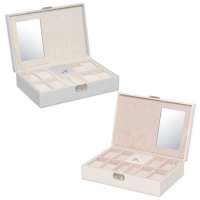 Boîte à bijoux avec compartiments et couvercle - 1 pc.