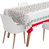 Nappe de Noël avec gui 2,20 x 1,40 m - 1 pc.