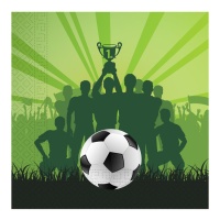 Serviettes de table Champions du football 16,5 x 16,5 cm - 20 pcs.