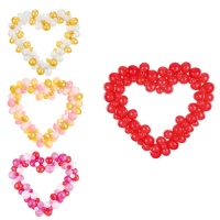 Guirlande de ballons coeur de 1,5 m - PartyDeco