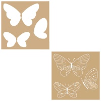 Pochoirs de papillons 20 x 20 cm - Artemio - 2 unités