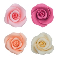 Figurines en sucre rose coloré 5 cm - Dekora - 10 unités