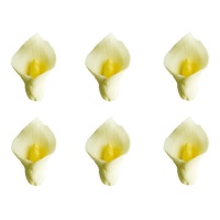 Figurines en sucre Lily blanc - Décorer - 6 pcs.