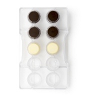 Moule à capsules de chocolat 20 x 12 cm - Decora - 10 cavités