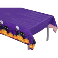 Nappe d'Halloween citrouille et chat - 1,83 x 1,32 m