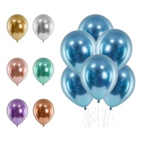 Ballons en latex 30 cm chrome - PartyDeco - 10 pcs.