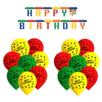 Pack de décoration de fête Lego - 17 pièces