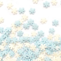 Saupoudrage de flocons de neige bleus et blancs 50 g - Scrapcooking