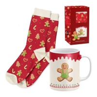 Mug et chaussettes de Noël