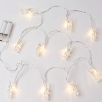 Guirlande lumineuse LED avec 10 ampoules à piles - 1,60 cm