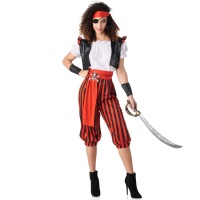 Costume de pirate avec pantalon rayé pour femmes