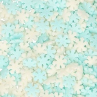 Flocons de neige bleus et blancs 450 gr - FunCakes