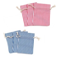 Sacs cadeaux en coton rayé 12 cm - 3 pcs.