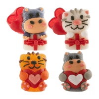 Figurines 3D d'ours en gélatine pour la Saint-Valentin - 24 pcs.