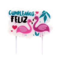 Bougies d'anniversaire flamant rose