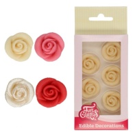 Figurines en massepain rose pailleté 2,5 cm - FunCakes - 6 unités