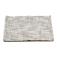 Tapis de bain tricoté gris 75 x 50 cm