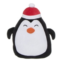 Peluche pingouin avec bonnet de Père Noël 20 x 30 cm