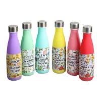 Bouteille en verre mat avec message 580 ml - 1 pc.