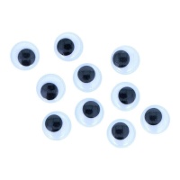 Yeux ronds noirs mobiles de 1,5 cm - Innspiro - 48 pcs.