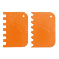 Spatule décorative, ondulée et festonnée, 12 x 8,5 cm - Decora - 2 unités