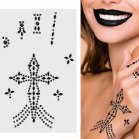 Bijoux adhésifs pour la main en forme de croix