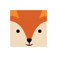 Serviettes de table Fox 16,5 x 16,5 cm - 16 pièces.