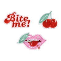 Patch thermoscellable Bite me - 3 pièces