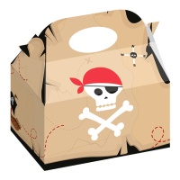 pirates à la recherche d'un trésor boîtes en carton 16,5 x 10 x 16,5 cm - 12 pcs.