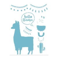 Pochoir Hello llama 20 x 28,5 cm - Artis decor - 1 unité