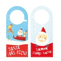 Père Noël, décoration de poignée de porte assortie 28 x 12 cm