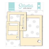 Nuage Polaroid chipboard - Artis decor - 3 pcs.