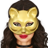 Masque de chat doré