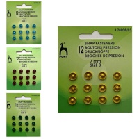 Boutons pression de 0,7 cm - Pony - 12 paires