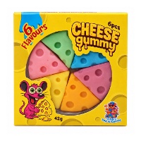 Bonbons gélifiés en forme de fromage multicolores - 6 pièces