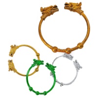 Bracelets dragon métalliques assortis - 4 pièces