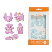 Figurines en sucre pour bébé - Décorer - 5 pcs.