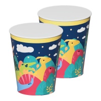 Gobelets à dessin dinosaures 270 ml - 8 unités