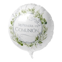 Ma première communion ballon floral 45 cm