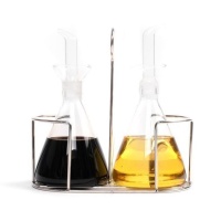 Burette à huile et vinaigre 250 ml avec support - DCasa - 2 unités