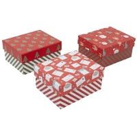 Boîte de Noël amusante de 12 x 10 x 6 cm assortie - 1 unité