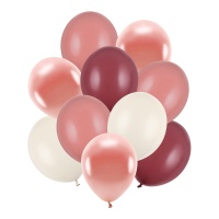 Ballons en latex 27 à 30 cm marron - 10 pcs.